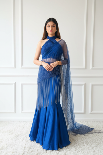 Fish Cut Skirt,Top,Drape